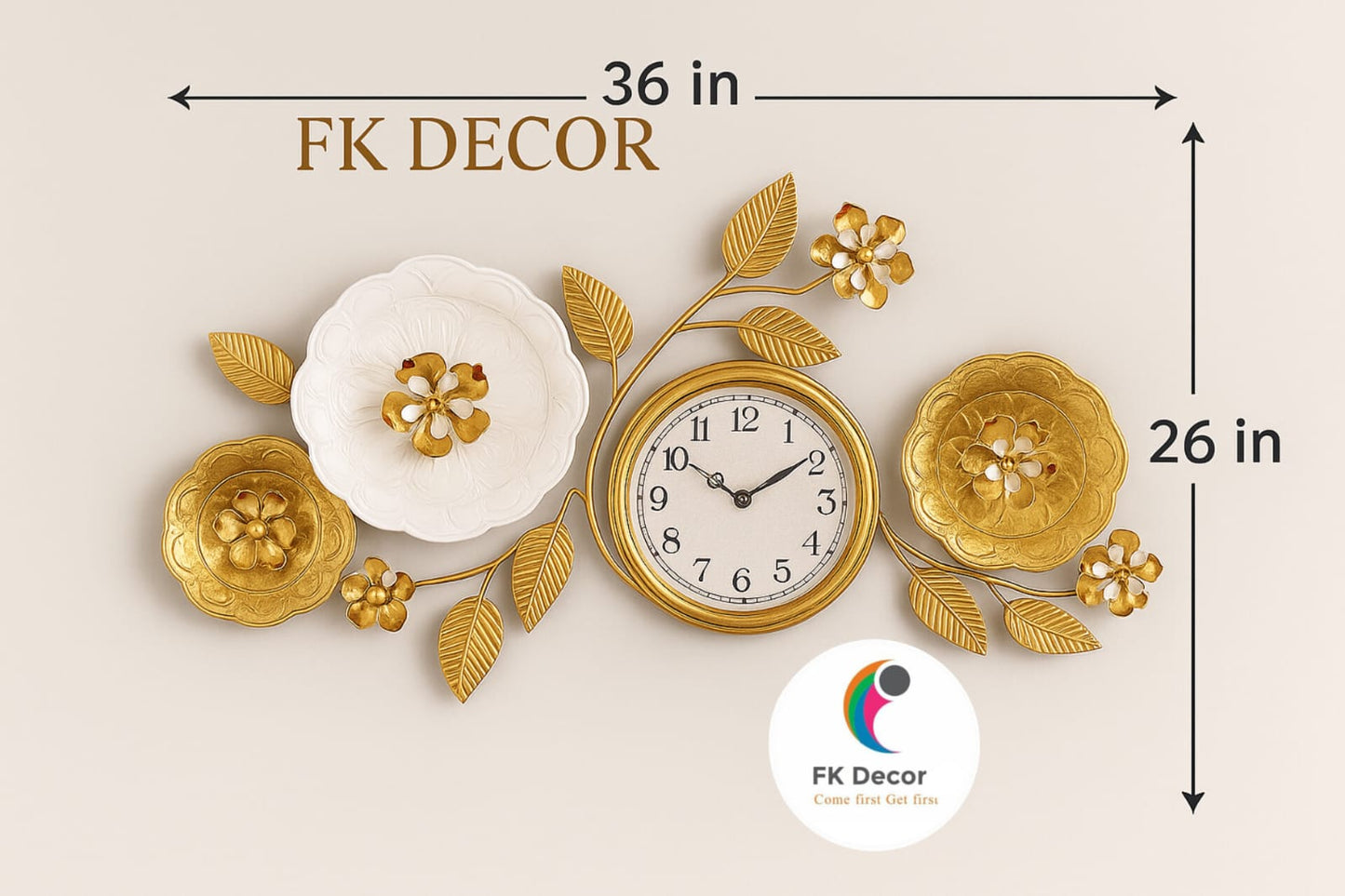 Metal Luxury Clock for living room