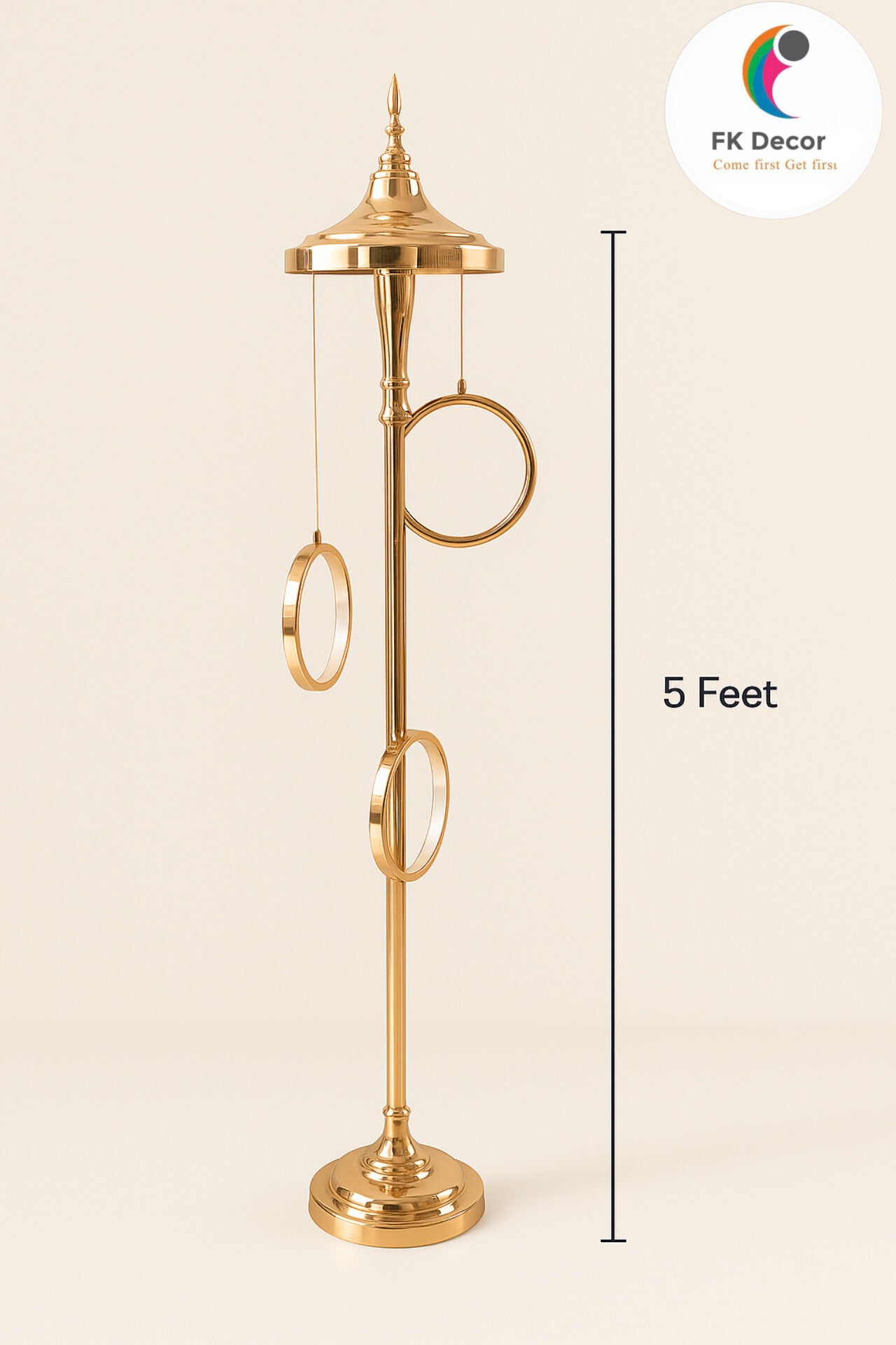 Metal golden floor lamp