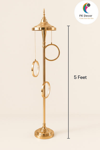 Metal golden floor lamp