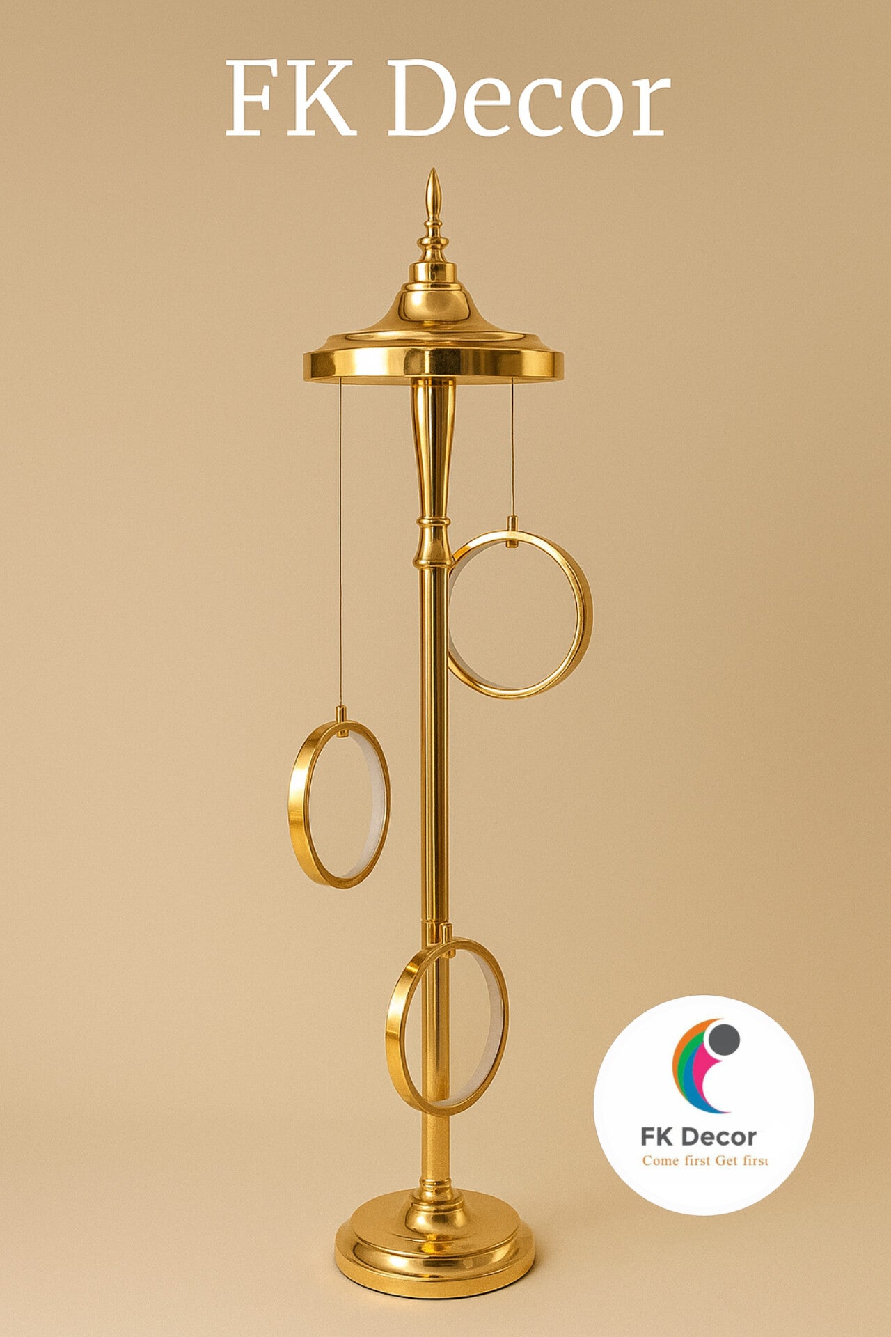 Metal golden floor lamp