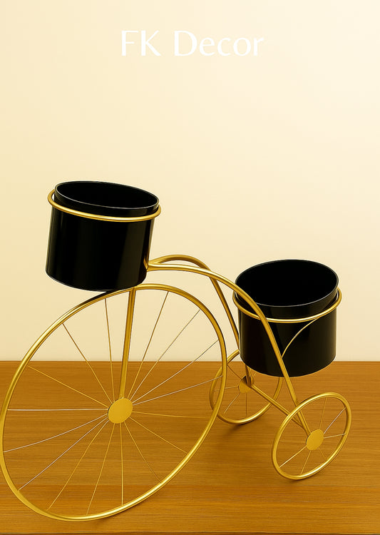 Metal cycle planter